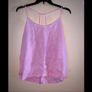 Pink cropped tank top